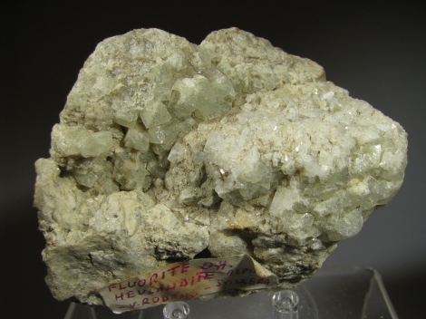 Fluorite, Heulandite - Rodano Valley, Switzerland